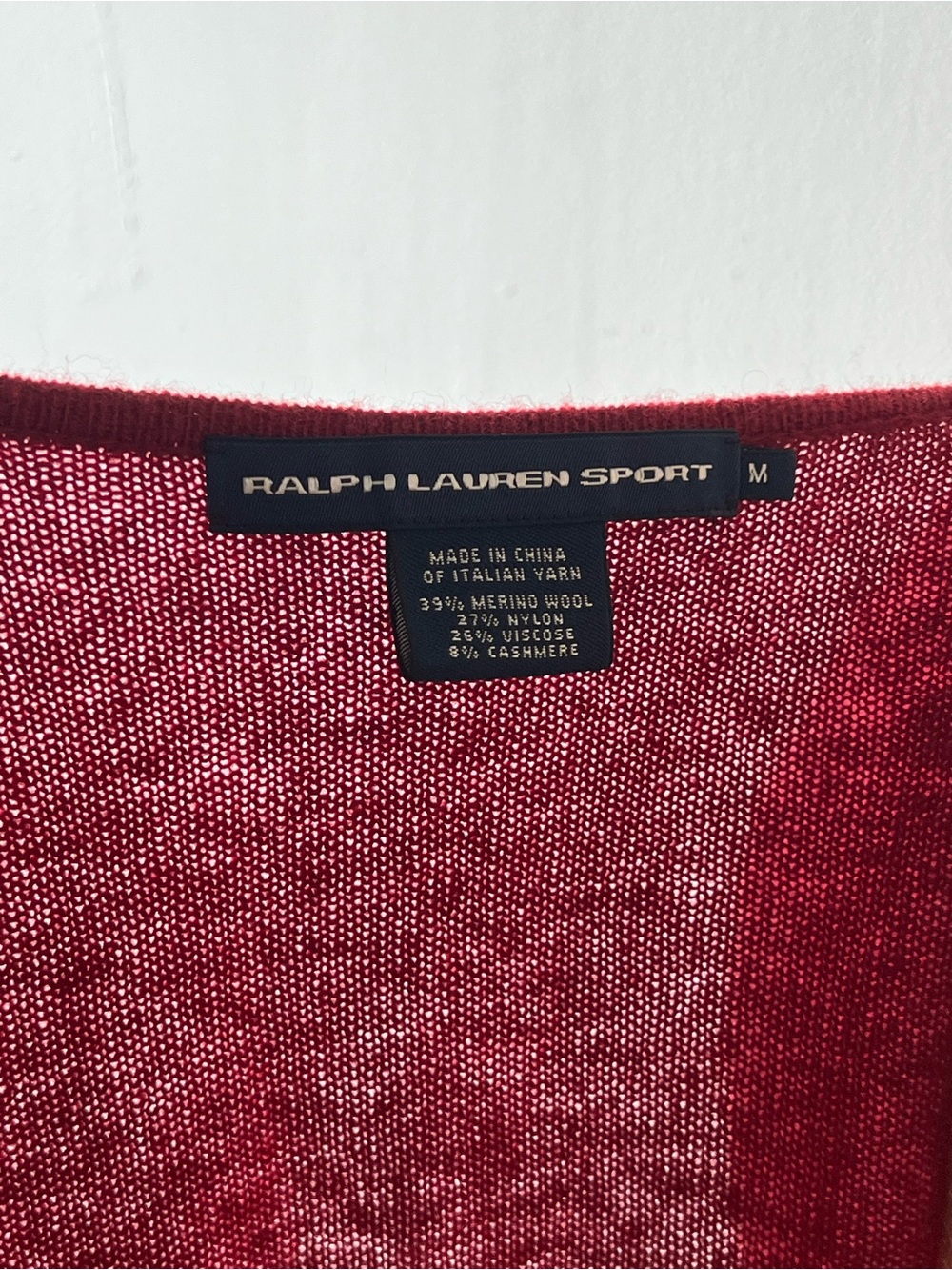 Ralph Lauren Sport Ruffled Open-Front Cardigan - Burgundy - Picture 4 of 4